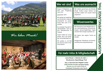 Musikverein Thal Dorffibel Information